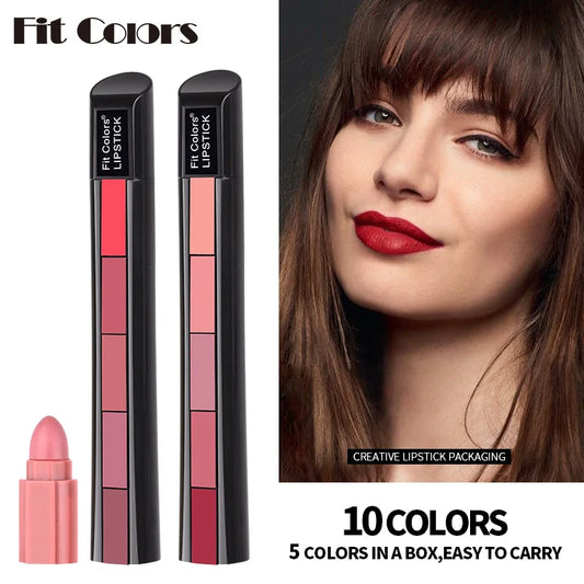 5 in 1 Matte Lipstick Lip Gloss Kit